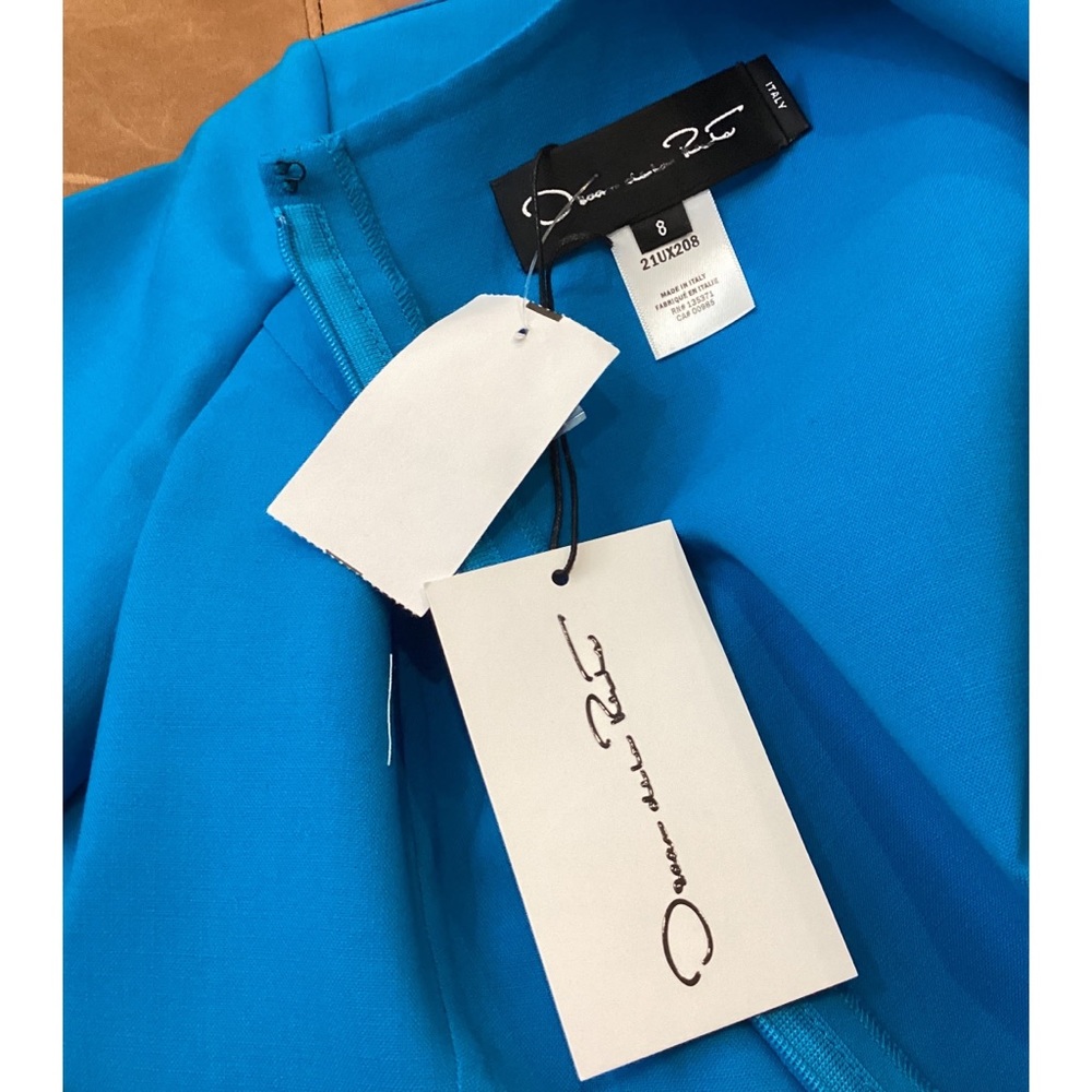 OSCAR DE LA RENTA ASYMMETRIC WOOL BLEND DRESS SZ 8 - Picture 6 of 6